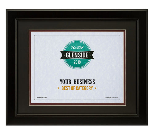2023 Best Of Glenside Framed Certificate