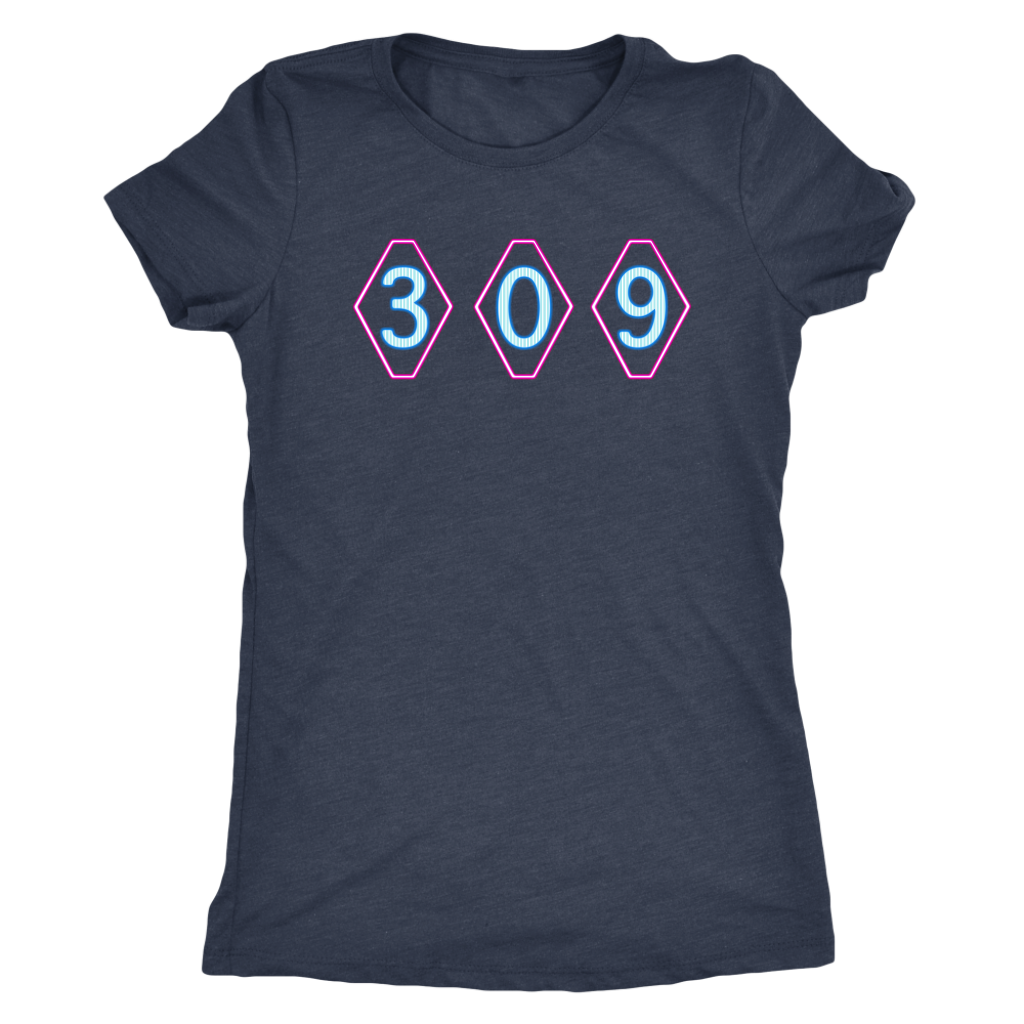 Throwback 309 Womens Triblend T-Shirt